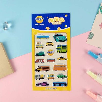 Cartoon Characters Red Bubble Stickers Plastic For Children Reward