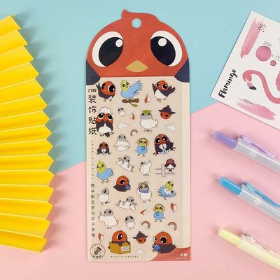 Gold Stamp Transparent PVC Sticker Customized Logo Cute Cartoon Sticker Oil Proof