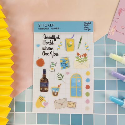 CMYK Vinyl Cartoon Stickers 0.025mm PVC Label Sticker Reward Luggage