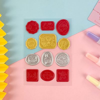 Custom Private Logo Decoration Used Self Adhesive Wax Seal Sticker